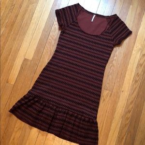 Free People Zig Zag Ruffle Dress